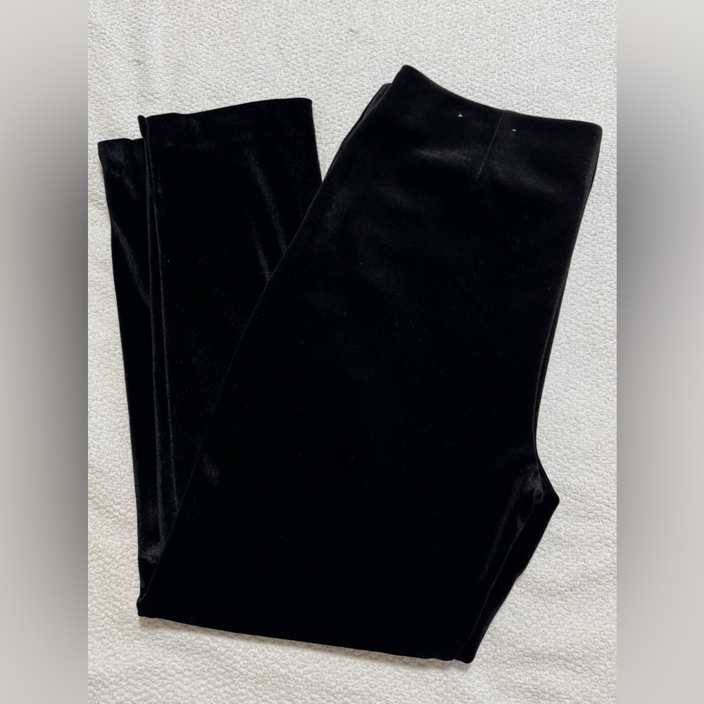CHICOS Black Velvet Straight-Leg Pants - Picture 9 of 9